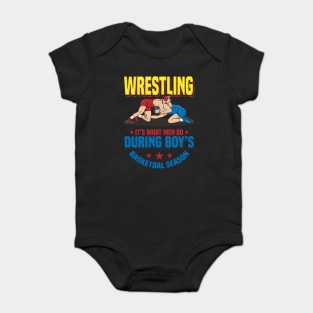 Wrestler Coach Funny Wrestling Dad Sport Gift Idea Baby Bodysuit